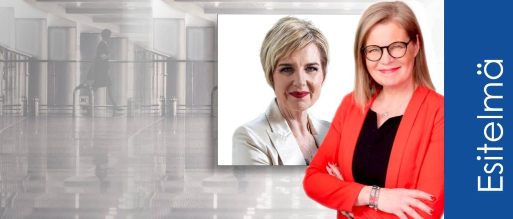 President Sari Rautio ja johtaja Krista Taipale